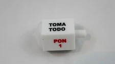  2 Plastic Toma Todo Pirinola Traditional Mexican Game. White. Lightweight.