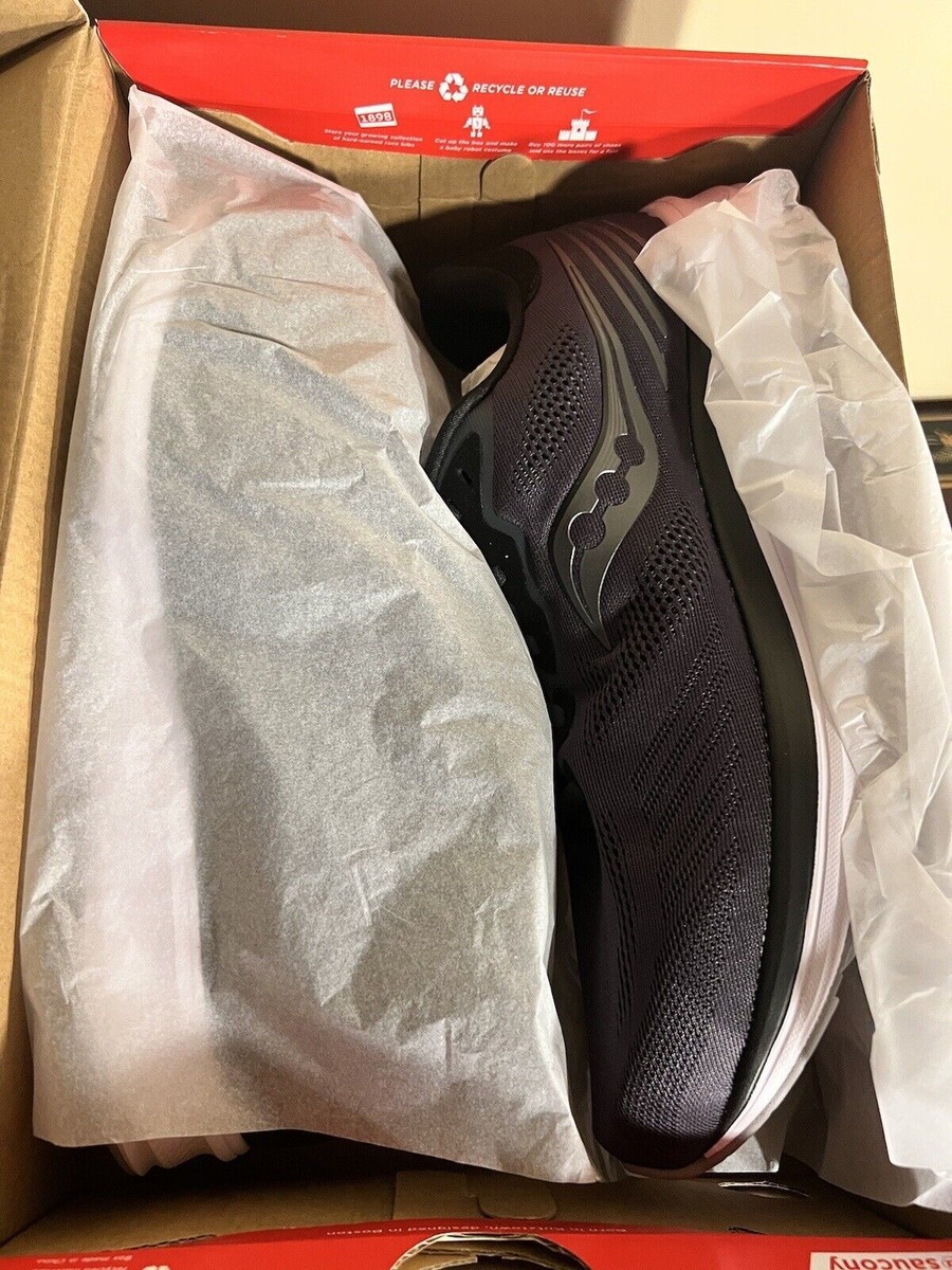 Saucony Ride 14 Black Charcoal Men Running Shoes Sneakers  display picture 1
