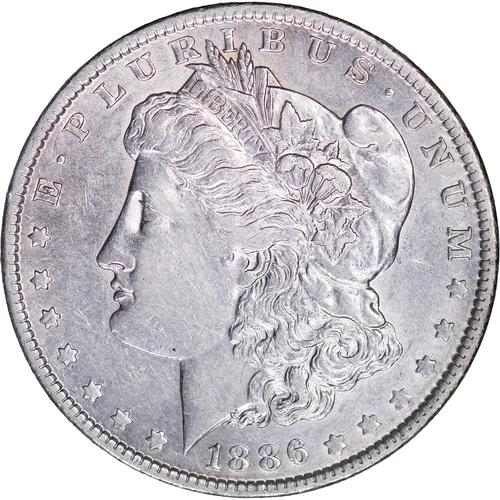 1886-O Morgan Silver Dollar ~ AU Detail