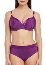 Fantasie Rio Bueno Bikini Set Purple Size 34DD M Moulded Top Deep Sides Brief