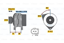 ALTERNATOR 120A FITS PORSCHE 911 (996) BOXTER (986) BOSCH 0986043690 99660301200