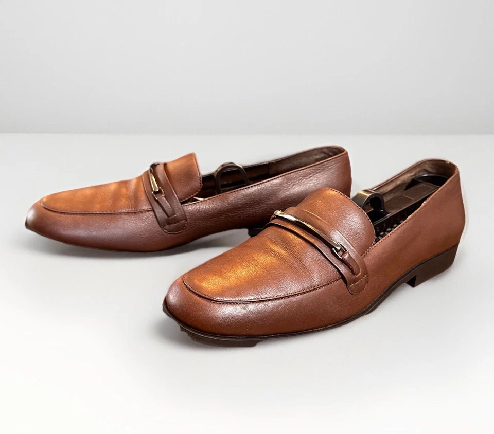 LIZ CLAIBORNE LizFlex Delaware Leather Loafers Brown Flats Women’s Shoes Size 8M - Image 3 of 4