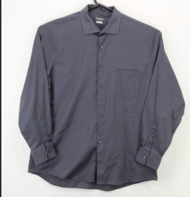 Van Heusen Flex Men's Button Up Long Sleeve Collared Shirt Size 17