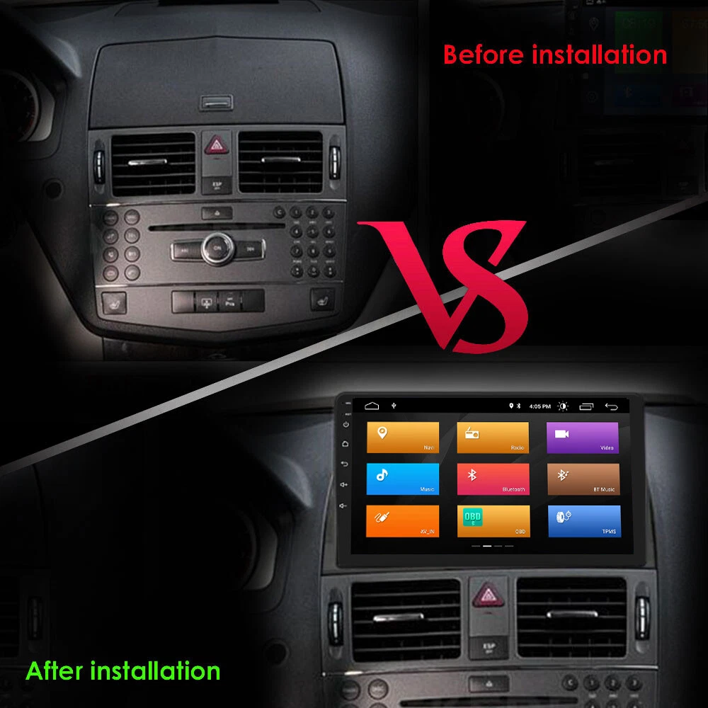 32G Android 10 Carplay Car Radio For Mercedes Benz C Class W204
