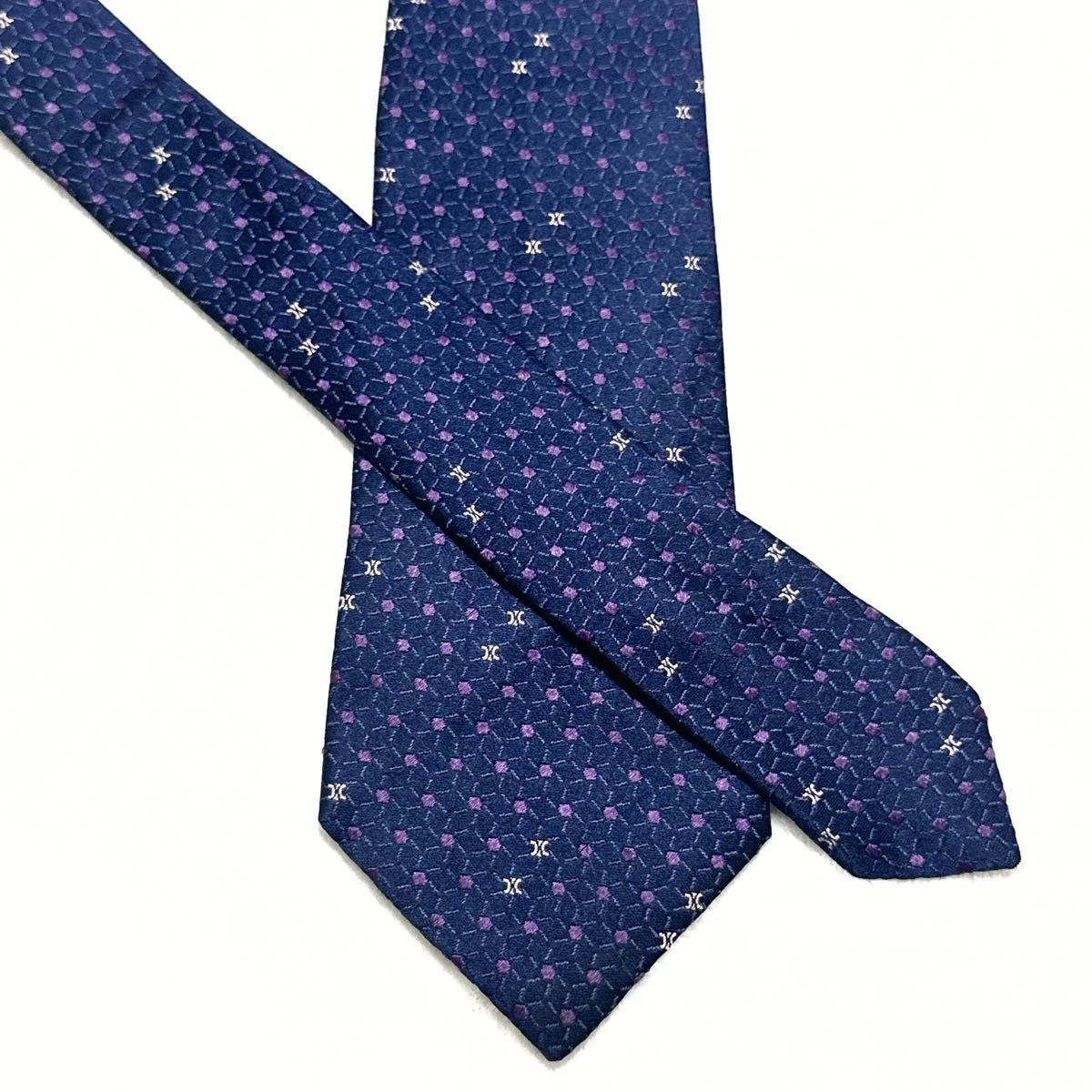 CELINE cravatta uomo seta originale usata cravatta abito classico lusso multicolore #49