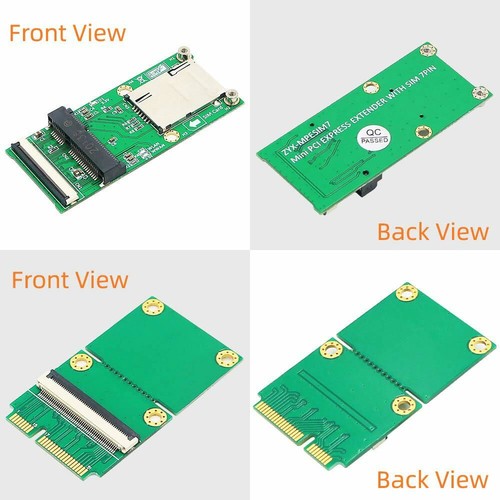 Mini PCI-E mSATA Flexible Extender cable With SIM card Slot - Picture 2 of 10