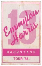 EMMYLOU HARRIS / Backstage Pass / 1986 / "Tour '86" / FREE SHIPPING
