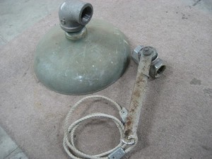 Vintage HAWS Emergency Shower, Pipe Mount, Stainless Steel/Alum, 10" Head Dia.,