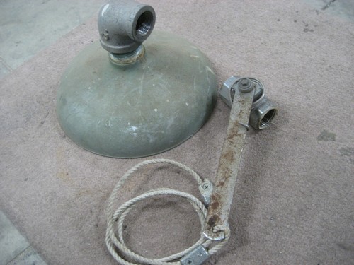 Vintage HAWS Emergency Shower, Pipe Mount, Stainless Steel/Alum, 10" Head Dia.,