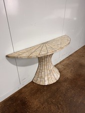 Marble Effect Semi Circle Console Table | Delivery Available