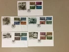 Five Canada World War II fdc with multiple stamps. Face value $8.60