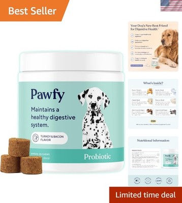 Digestive Health Probiotics for Dogs - Supports Gut & Allergy Relief - 30 Chews