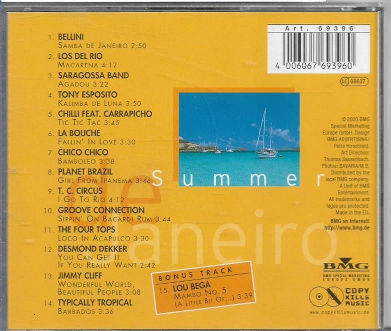 Summer de Janeiro - Latin Summer Hits - CD - 2000 - Bild 2 von 2