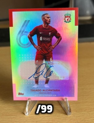 Topps Liverpool Team Set 22-23 2023 Thiago Alcantara Auto /99 C5344