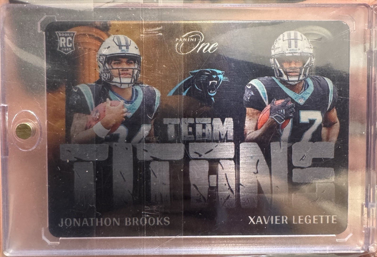 2024 Panini One Jonathon Brooks/Xavier Legette Team Titans Rookie RC SSP CaseHit