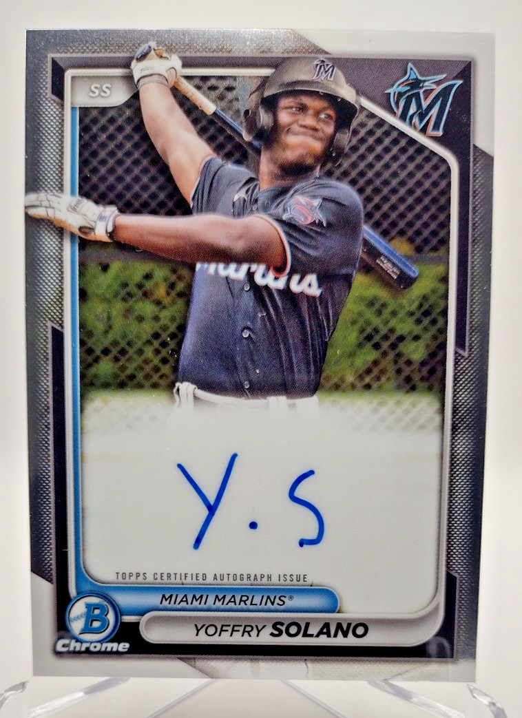 2024 Bowman Chrome Prospect Yoffry Solano Auto #CPA-YS Marlins
