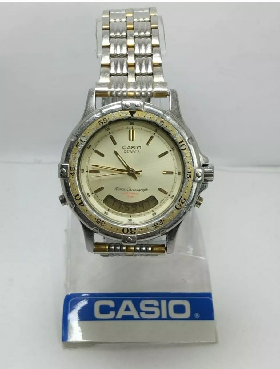 Casio Watch AD-510 388 Smiley WR100M Analog Digital | eBay