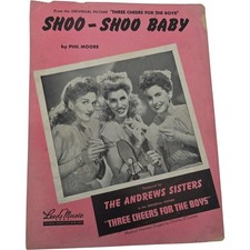 Vintage 1943 Shoo-Shoo Baby Sheet Music Andrews Sisters Cover