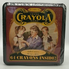 Vintage Crayola Crayon 1994 Collectors Tin Childhood Memories 64 Crayons New