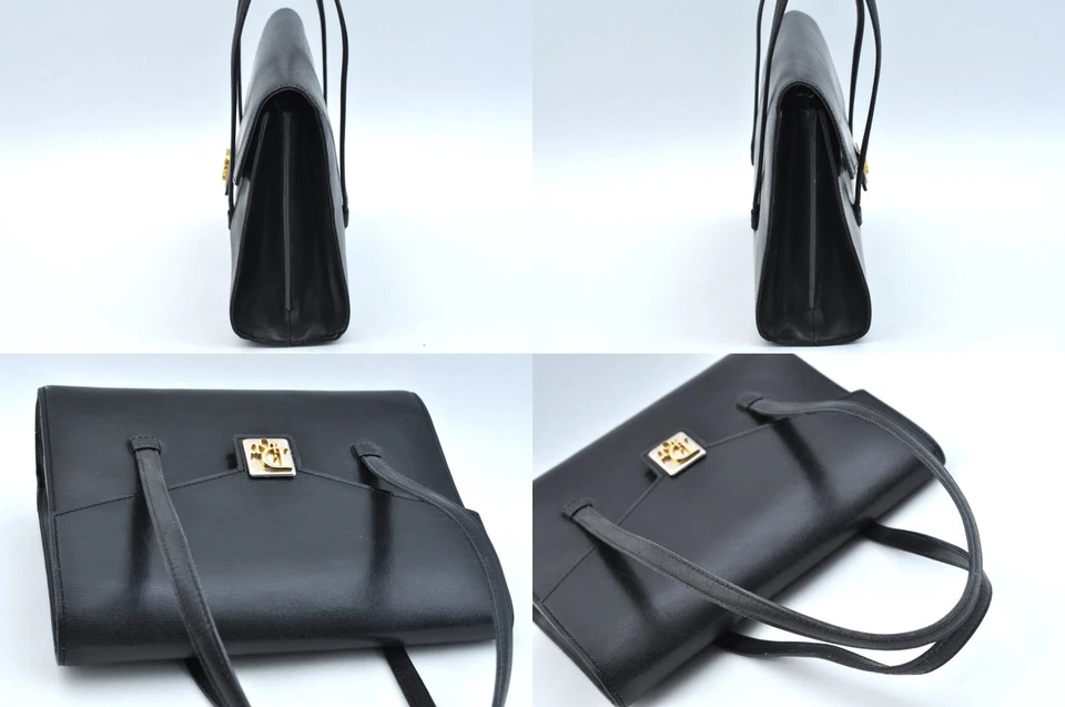 Auténtico Bolso de Mano Christian Dior Cartera Cuero Negro CD 0831N Foto 4 de 4
