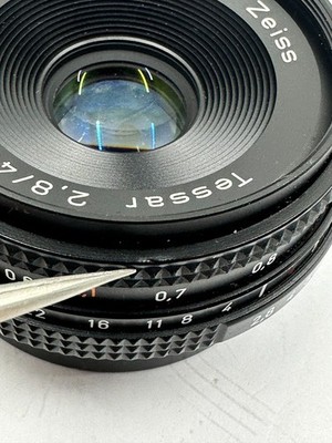 Contax Zeiss Tessar T 45mm f/2.8 MMJ C/Y Mount Lens W/ Caps And