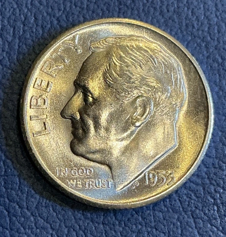 1953 S BU 10C Silver Roosevelt Dime "Bugs Bunny" FS-401 -  “Minor Clash” - Image 4 of 4