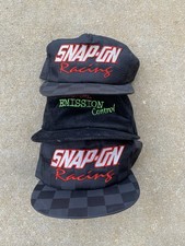 Vintage lot of 3 SNAP-ON RACING snapback Trucker Hat Caps checkered K Brand USA