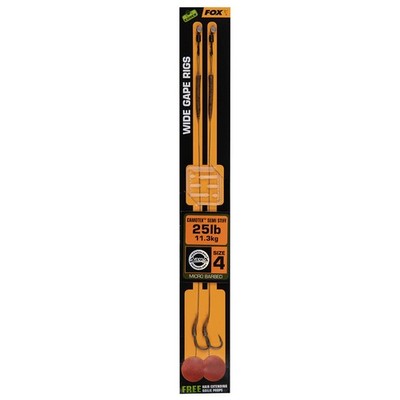 Fox Edges Wide Gape Rig Karpfenrig Ready Tied Carp Rig Karpfenangeln Karpfen