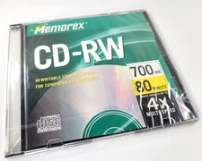 Memorex CD-RW Rewritable Compact Disc, 700 MB, 80 Minute, 4x Multi Speed - 1 PK