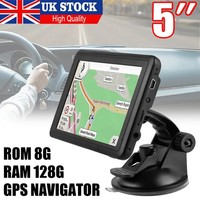 5 GPS Sat Navs for Car Truck HGV Navigation 8G UK&EU Map Free Lifetime Screen +