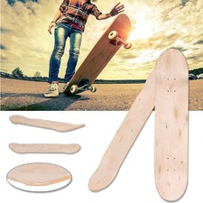 8inch 8-Layer Maple Blank Double Concave Skateboards Natural Skate Deck Board UK