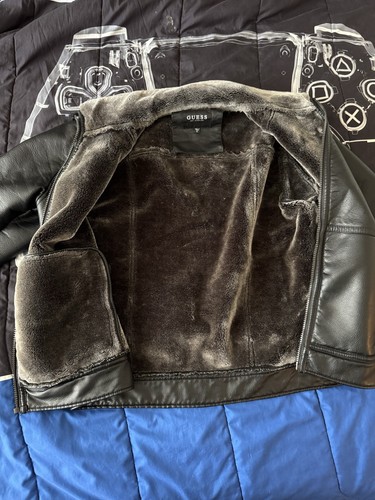 Guess Wilsons Touch Leather Men's Black Jacket Size XL. - Picture 4 of 16