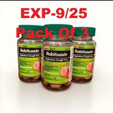 Robitussin Adult Nighttime Cough Relief Soft Chews DM 60c (3PK) SEE PIC 4 DATE