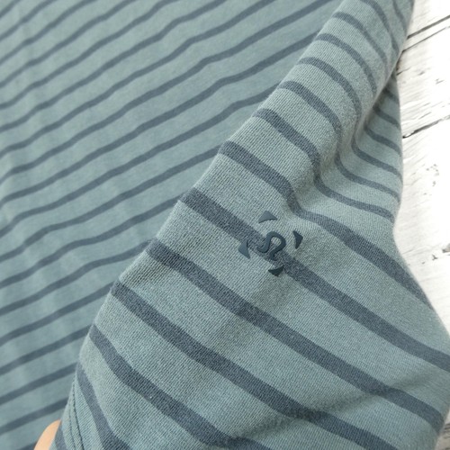Lululemon Shirt Mens Medium Green Gray Striped Long Sleeve Crewneck Athletic - Picture 2 of 7
