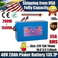 48V 20Ah Lithium ebike Battery for 200W-1500W ebike Bicycle Electric Scooter 35A