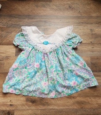 2t vintage colorful floral dress