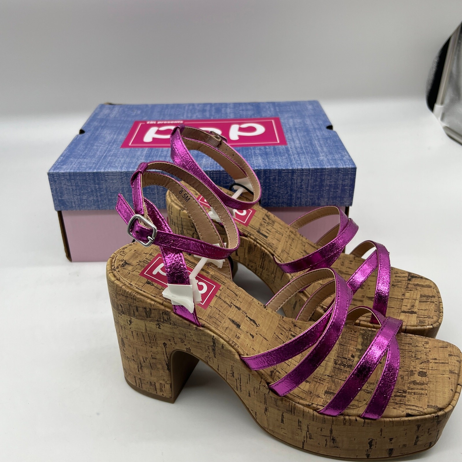 APL Sandali donna pop con tacco ingresso rosa fucsia taglia 8 5M