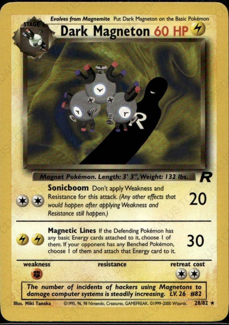 Dark Magneton (28) Rare Team Rocket 28/82 NM