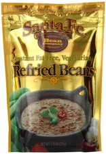 Santa Fe Refried Beans Pack of 8 Dehydrated Gluten Free High Fiber Protein