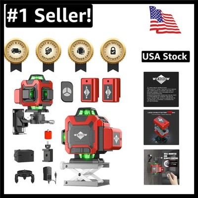 High-Visibility 4D Laser Level - Self-Leveling with Green Lines for Construction