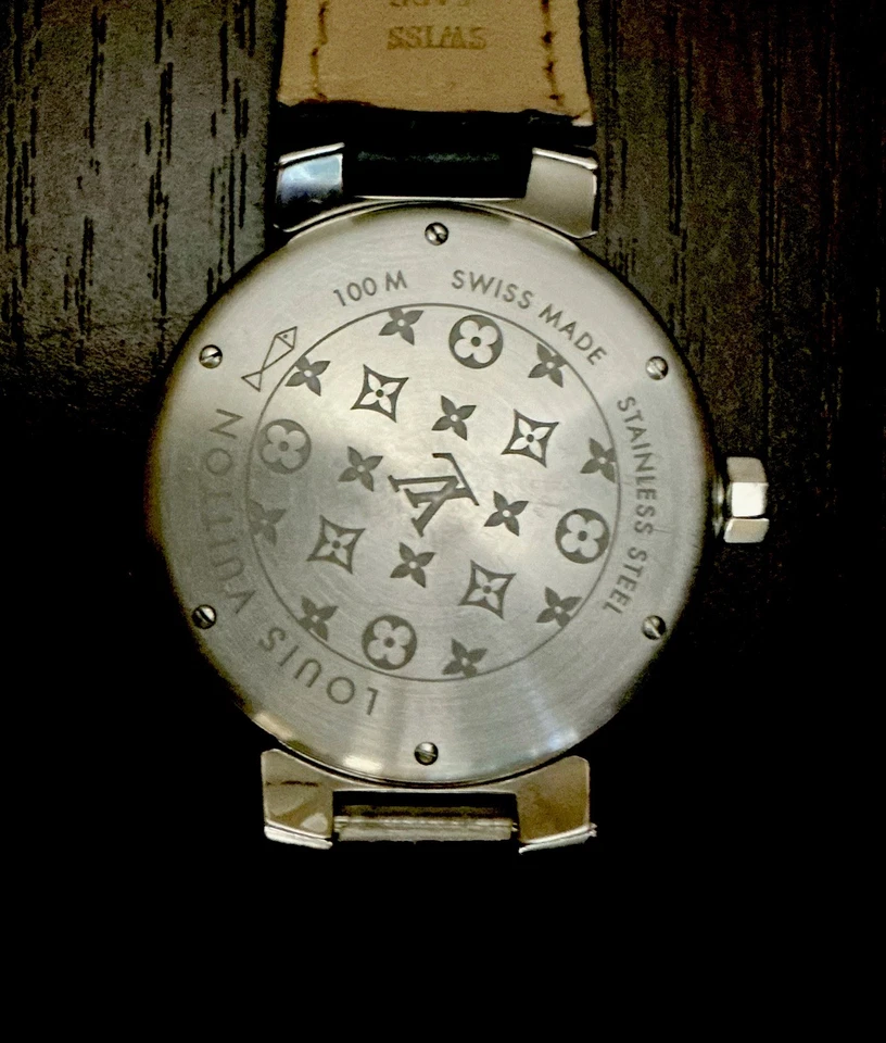 Reloj Hombre Louis Vuitton Tambour GMT Ref Q1131 Esfera Marrón Automático 39mm Foto 3 de 4