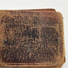 1958 US Military Officer Yokota Club Japan Appreciation Gift Leather Wallet RARE