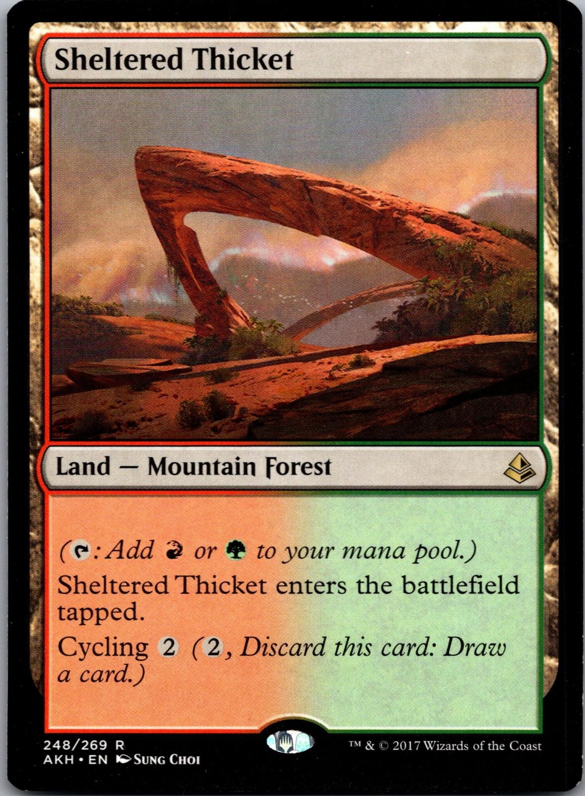 Sheltered Thicket 248 Rare Amonkhet Magic: The Gathering Lightly Played