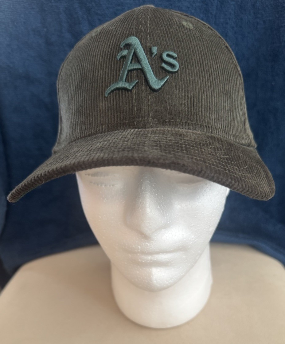 New Era Baseball Cap 9FORTY Oakland Athletics MLB Cord Adjustable Dark Green