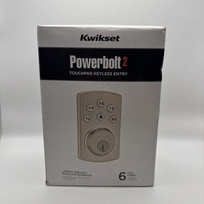 Kwikset Powerbolt 2 Touchpad Keyless Entry Silver - 99070-101 - New Sealed!