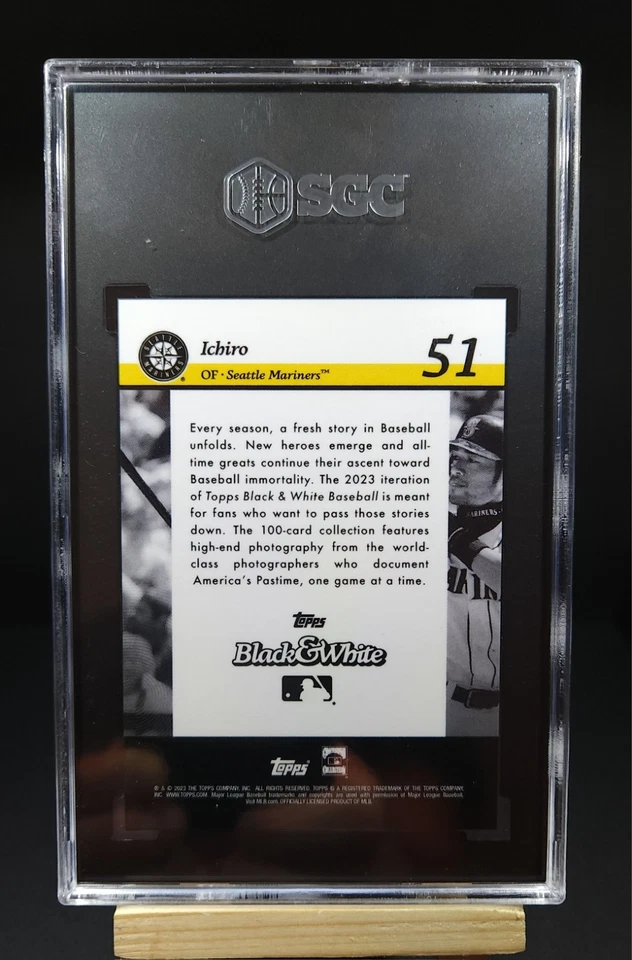 Ichiro Suzuki - 2023 Topps Black & White #51 Seattle Mariners - SGC Graded 9.5 - Image 2 of 4