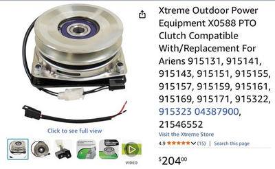#ad HUSQVARNA CRAFTSMAN ELECTRIC CLUTCH OGURA 179334 532197334 532414336 414336 $125.00