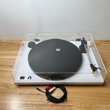 U-Turn Audio Orbit Belt Drive Turntable White With Dust Cover For Parts