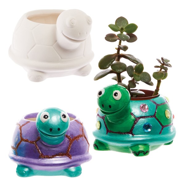 SchildkröTen Keramik BlumentöPfe 2Er-Set Zum Bemalen DIY Baker Ross-image