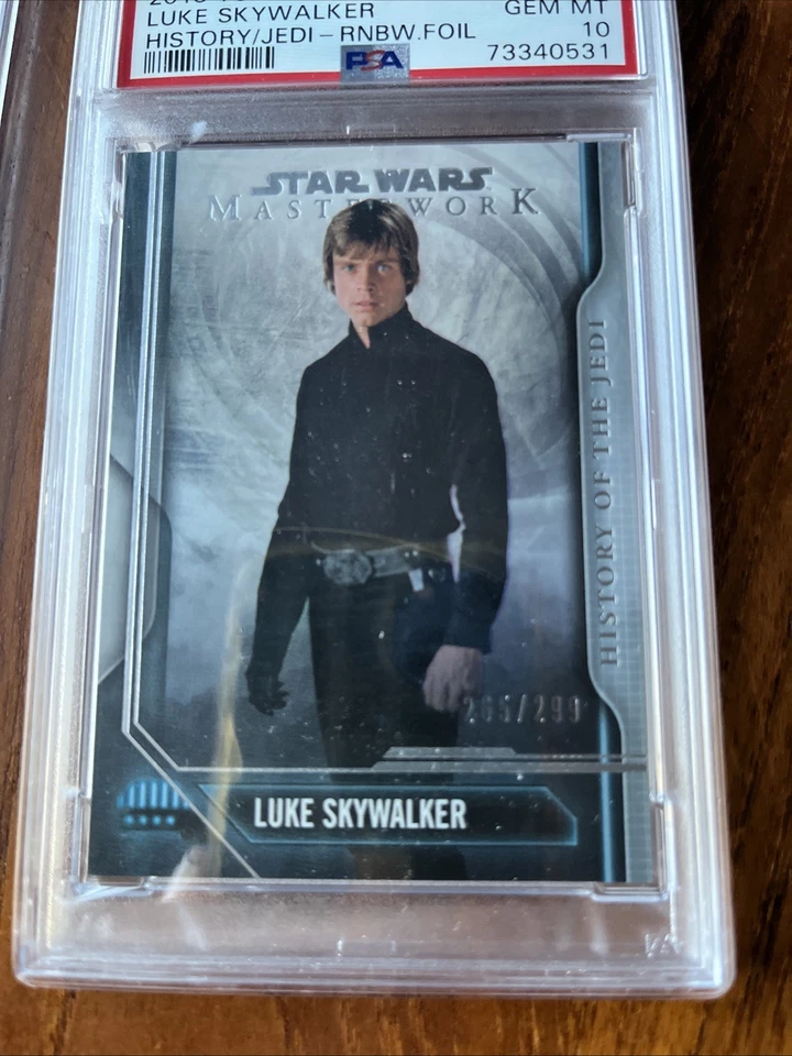 2018 Topps Star Wars Masterwork History of the Jedi Luke Skywalker #HJ-9 PSA 10 - Image 2 of 4